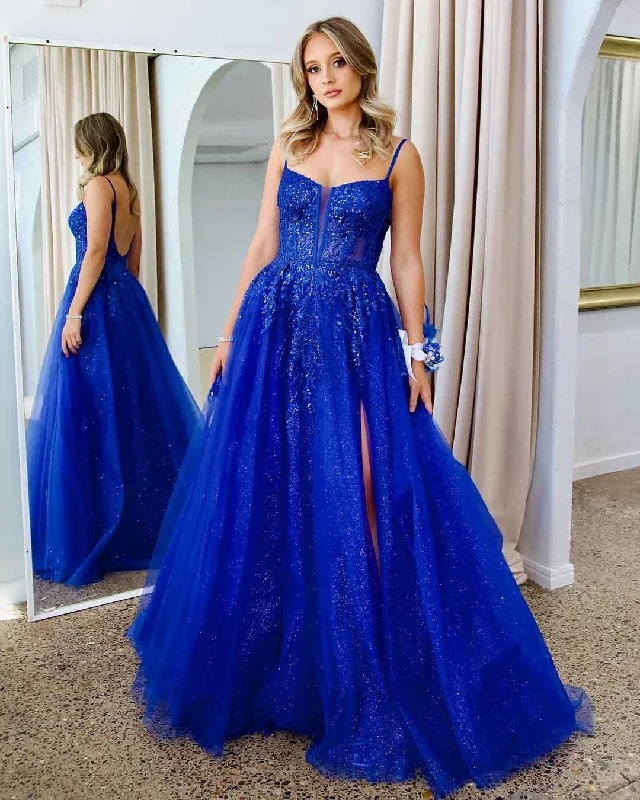 Iris Corset Lace Gown - Royal Blue Lace Dress Trend