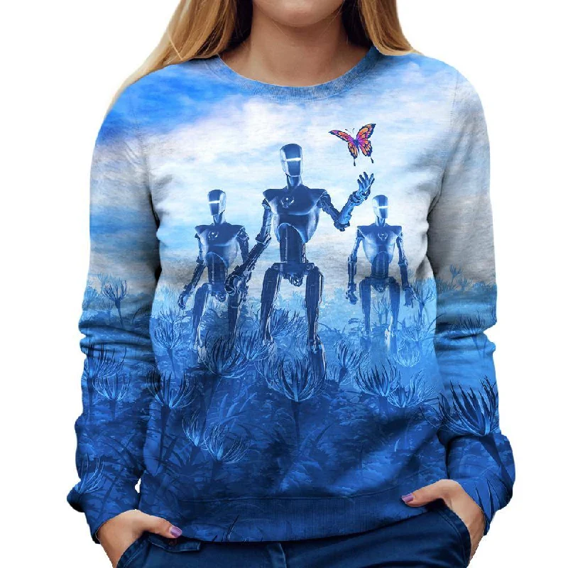 Tech Meets Nature Womens Sweatshirt Warm Sweatshirt Designs