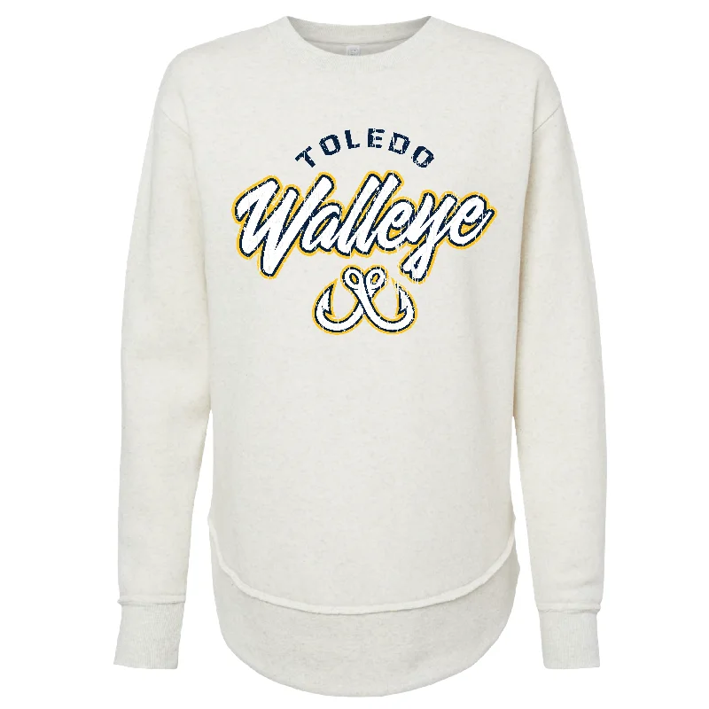 Toledo Walleye Turnaround Ladies Crewneck Sporty Sweatshirts for Women