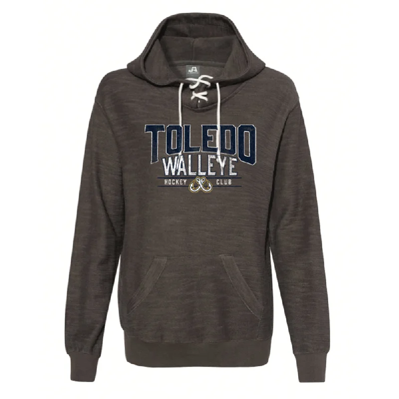 Toledo Walleye Ladies Sport Lace Hoodie Zip-up Sweatshirt Look