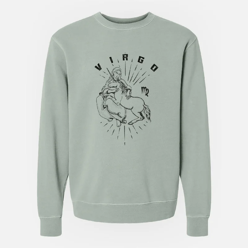 Virgo - Maiden - Unisex Pigment Dyed Crew Sweatshirt Casual Hoodie Sweatshirt Wear