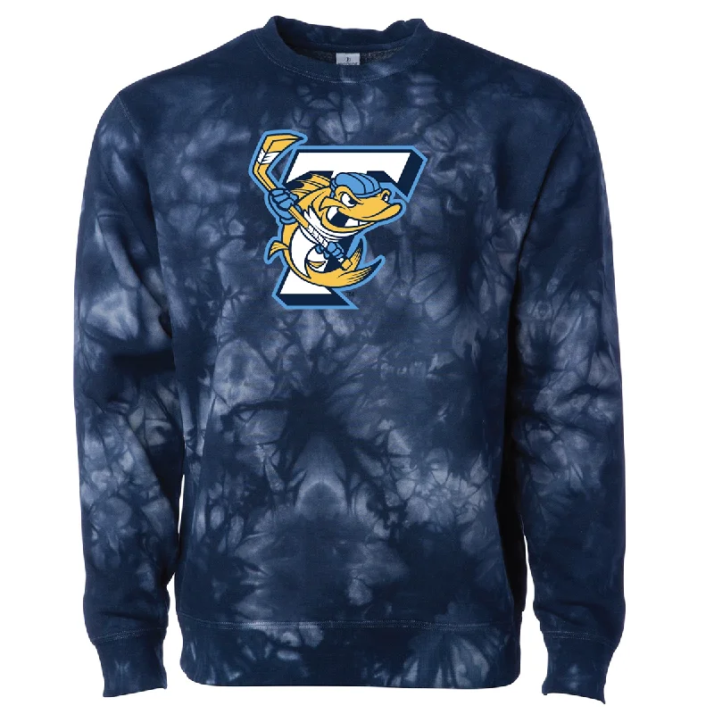 Toledo Walleye T-logo Tie Dye Crew Stylish Sweatshirt Look