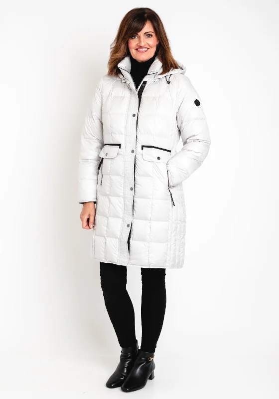 Normann Esta Quilted Down Coat, Off White Best women's jackets for layering