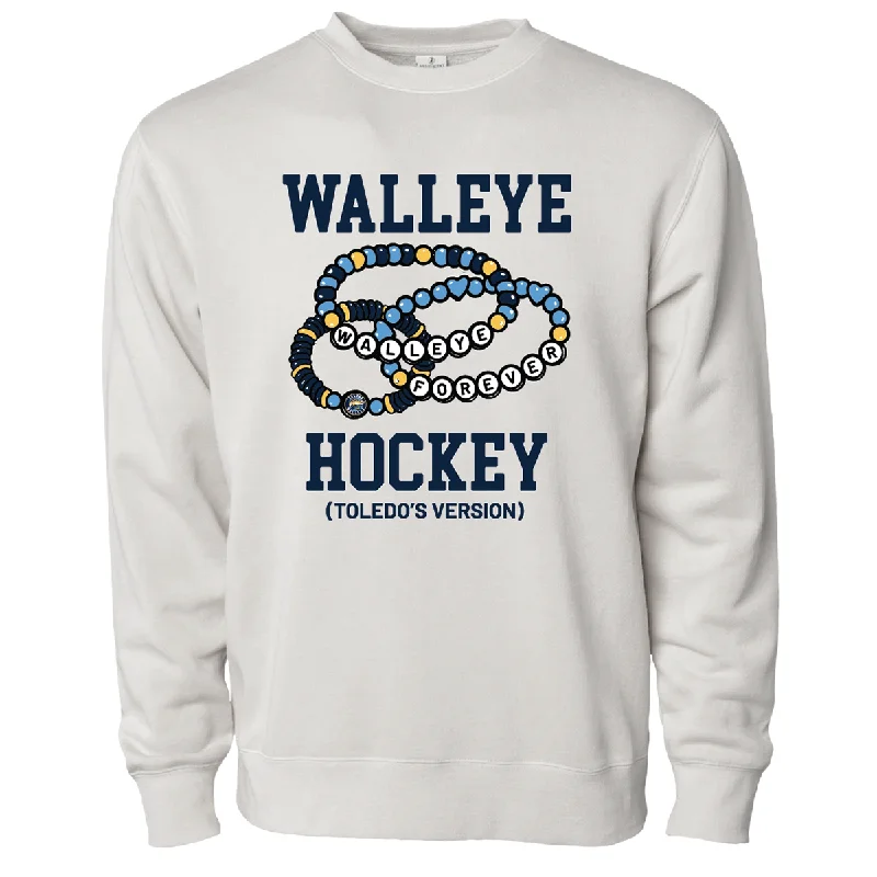 Toledo Walleye Friendship Bracelet Pigment Dyed Crew Classic Hoodie Sweatshirt