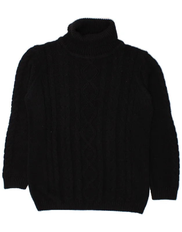 ESMARA Womens Roll Neck Jumper Sweater UK 18/20 Large Black Cotton Best everyday sweaters