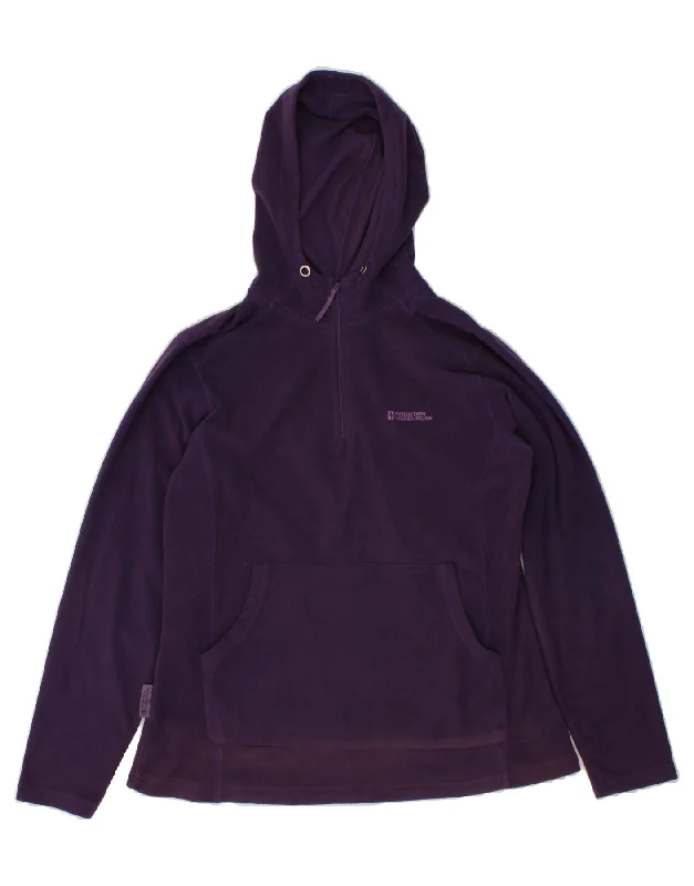 MOUNTAIN WAREHOUSE Womens Zip Neck Fleece Jumper UK 16 Large  Purple Stretchable sweaters