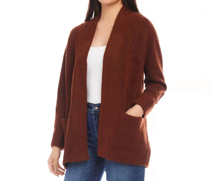 Sweater Cardigan In Brown Fall sweaters