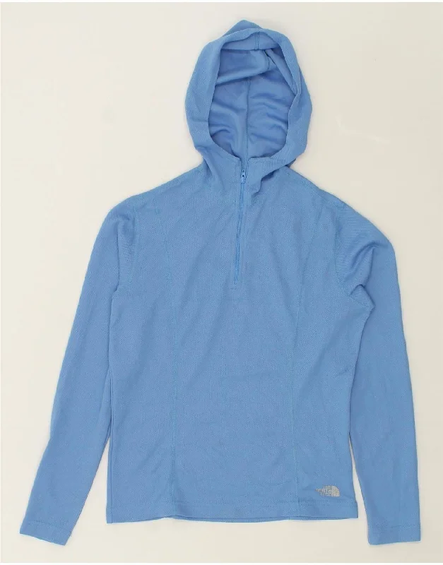 THE NORTH FACE Womens Hoodie Jumper UK 10 Small Blue Polyester Travel sweaters