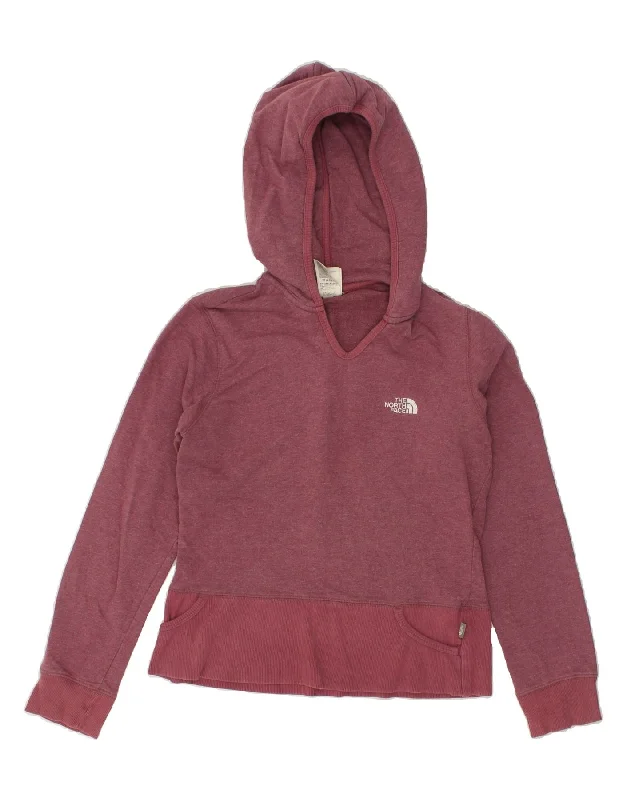 THE NORTH FACE Womens Hoodie Jumper UK 10 Small Pink Cotton College sweaters