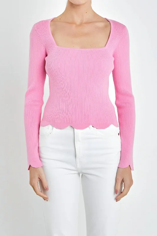 Valeria Sweater In Pink Travel-friendly sweaters