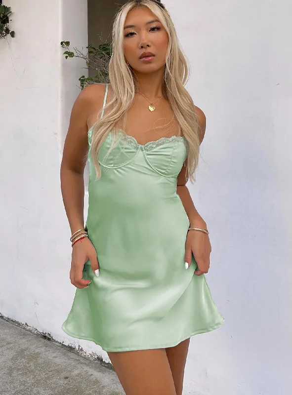 Moniz Mini Dress Sage Graduation mini dresses