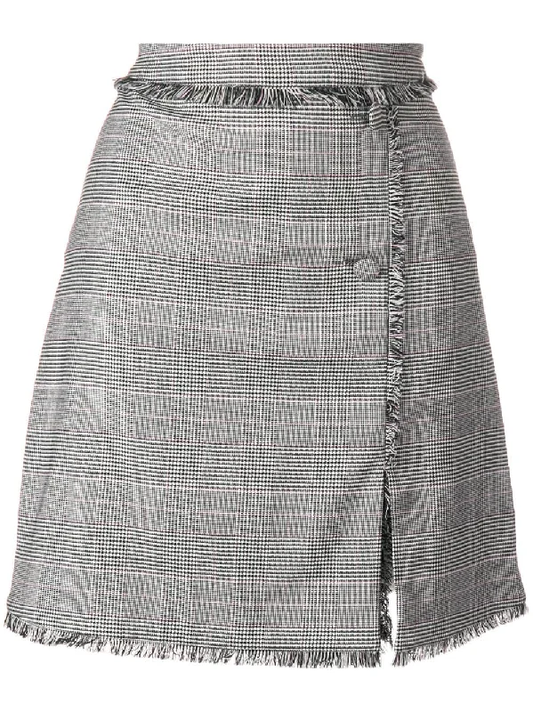 raw edge button front skirt Festival unclassified skirts