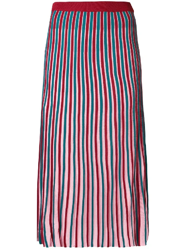 striped knitted skirt Low-rise unclassified skirts