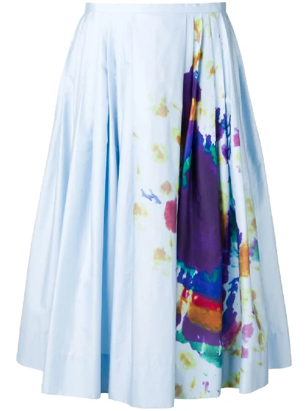 Rainbow Print Cotton Sateen Skirt Club unclassified skirts