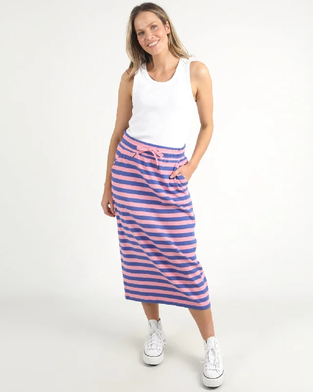 Elm Sunset Stripe Skirt Strawberry Royal Chiffon unclassified skirts