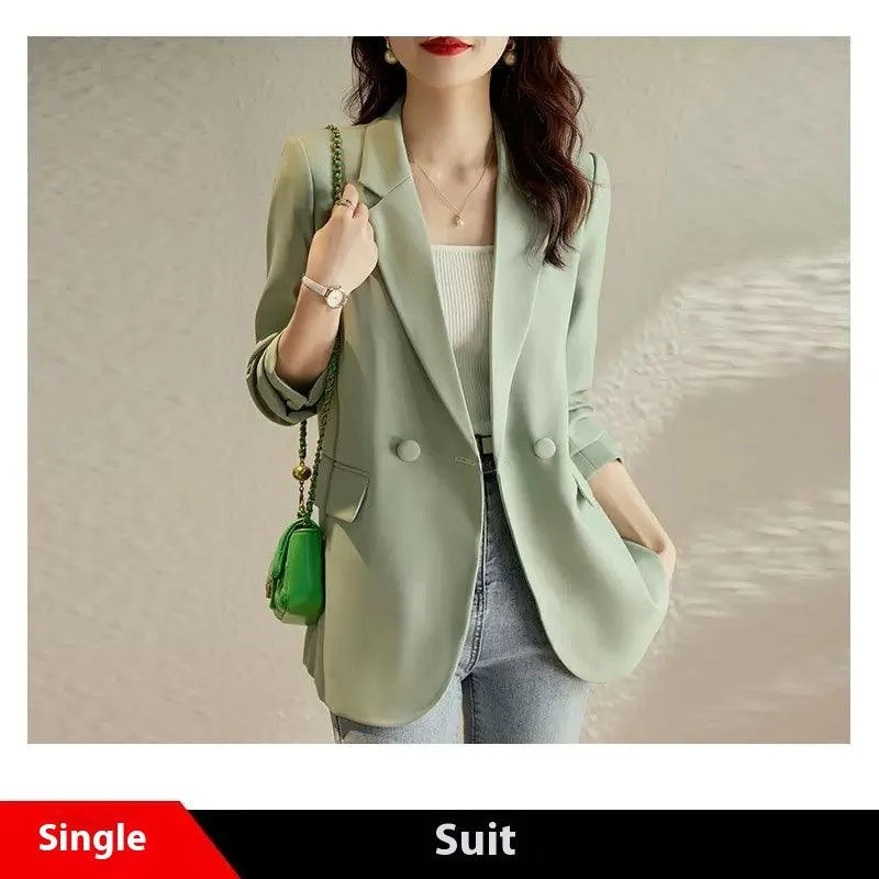 High-Grade Small Suit Jacket Women's Long Sleeve Comfortable maxi dresses for everyday wear