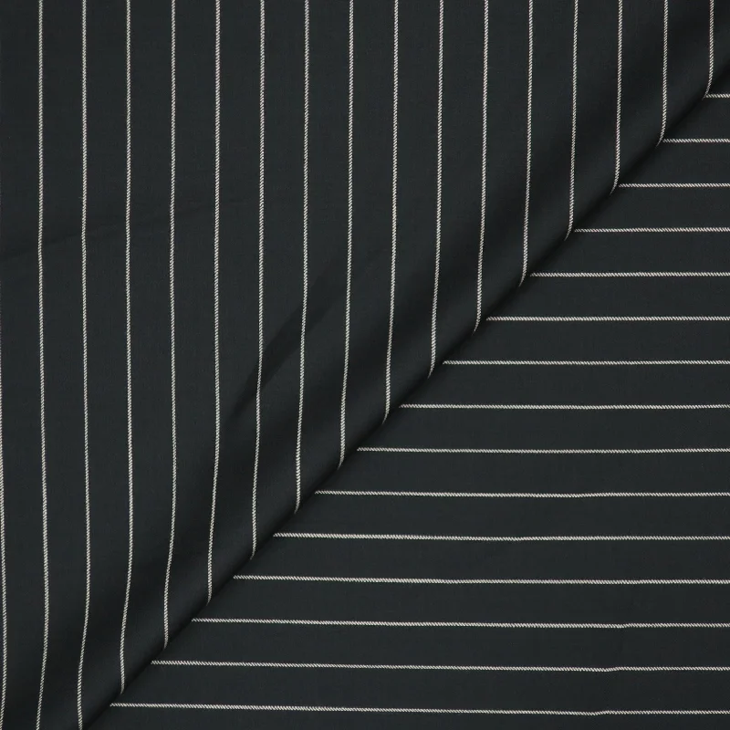 4 YDS Black and Beige Striped Super 110's "The Maverick" Suiting Fabric Graduation unclassified dresses