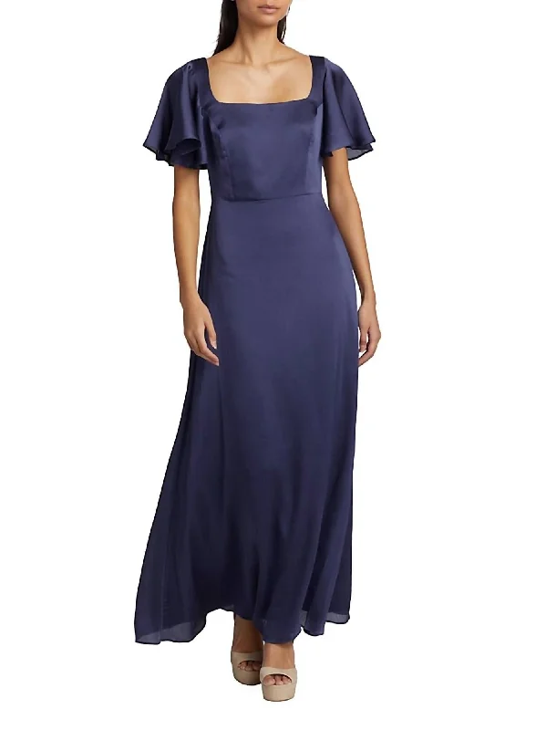 Aurora Gown In Deep Cobalt Vacation unclassified dresses