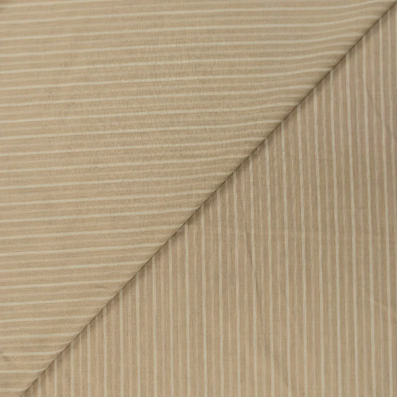 Beige and White Striped Tasmania Super 120'S Wool Suiting Fabric Best-selling unclassified dresses