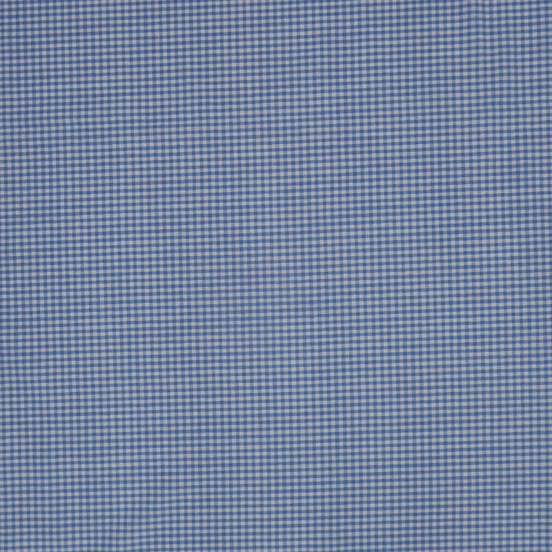 Blue and White Gingham 1/8" Cotton Blended Broadcloth Winter unclassified dresses