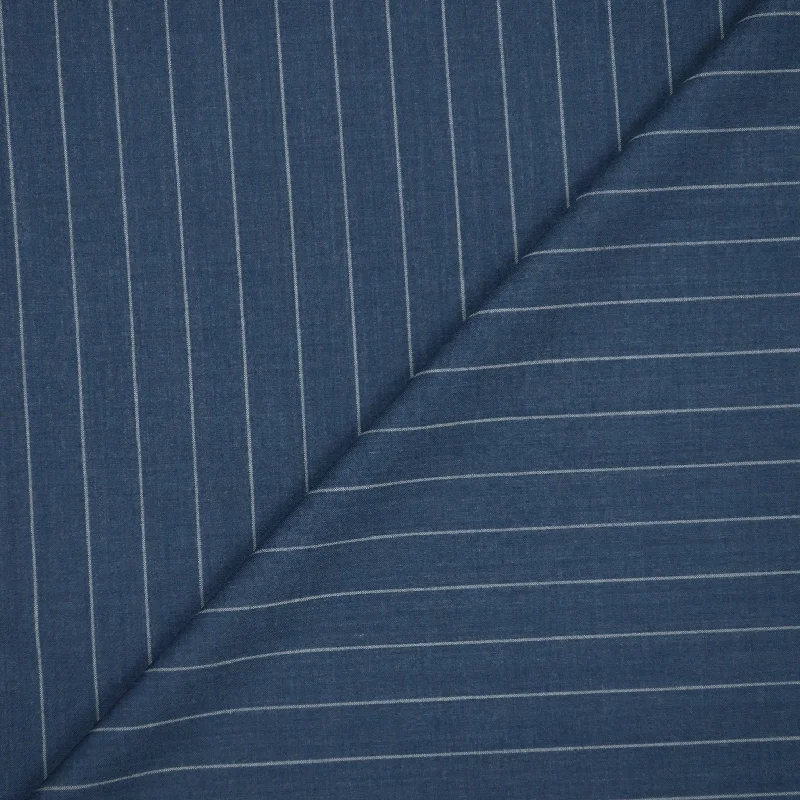 Blue and White Stripes Wool Suiting Fabric Lace unclassified dresses