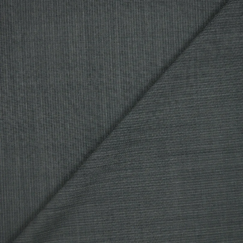 Dark Gray and White Stripes Wool Suiting Fabric Silk unclassified dresses