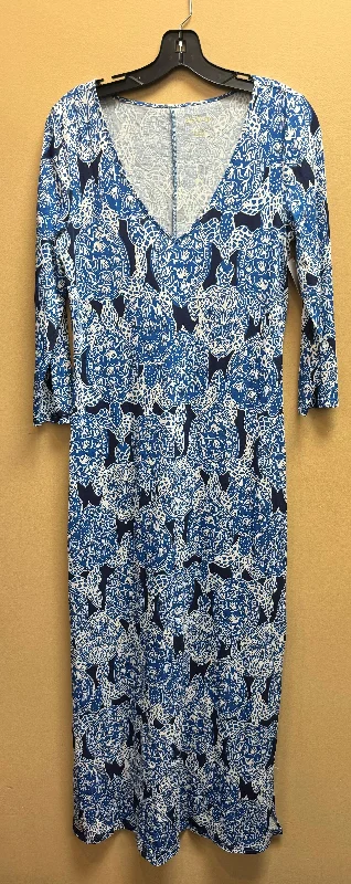 Dress Designer By Lilly Pulitzer In Blue & White, Size: S Everyday wear unclassified dresses