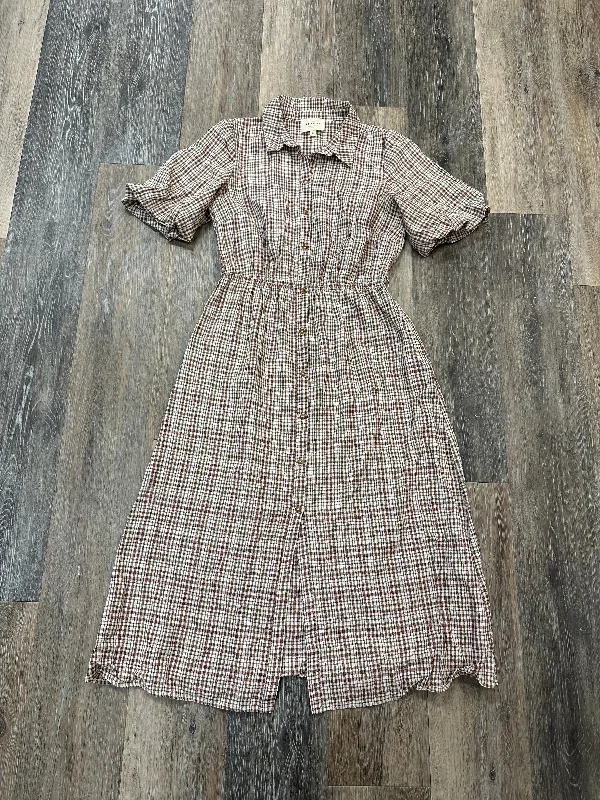 Dress Designer By Sezane In Plaid Pattern, Size: 2 Vacation unclassified dresses