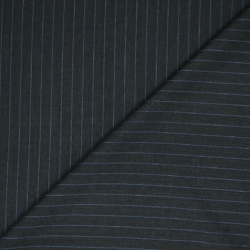 Grey and Blue Striped Wool Suiting Fabric Soft fabric unclassified dresses