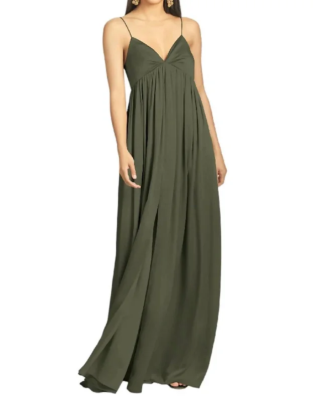 Jessica Gown In Moss Green Tulle unclassified dresses