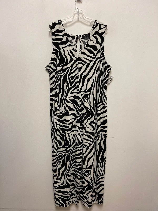 Jumpsuit By Lane Bryant In Black & Cream, Size: 3x Polka dot unclassified dresses