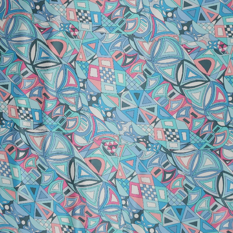 Pink, Blue and Lilac Abstract Printed Silk Charmeuse Fabric Floral unclassified dresses