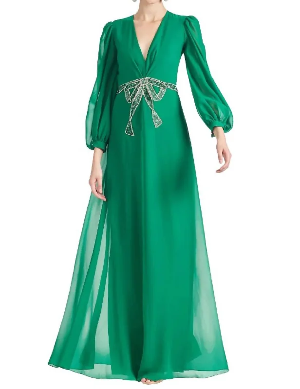 Ramsay Gown In Malachite Fall unclassified dresses