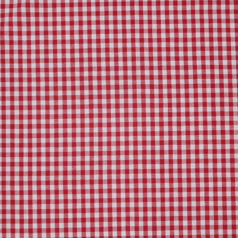 Red and White Gingham 1/4" Cotton Blended Broadcloth Embroidered unclassified dresses