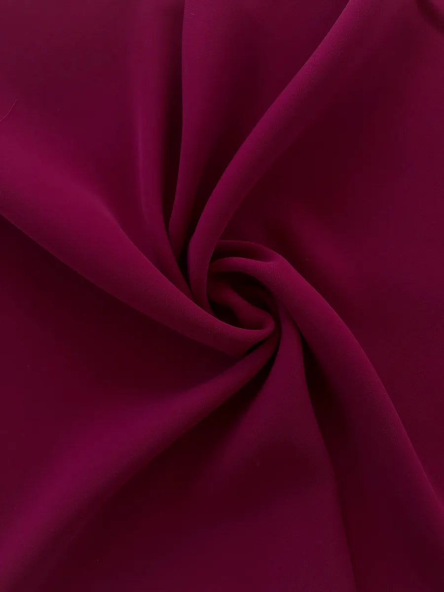 Rosewood Solid Semi Stretch Crepe Petalo Di Rosa Fabric Halter unclassified dresses