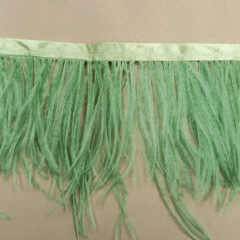 Sage Ostrich Feather Trim 2 PLY Y2K unclassified dresses