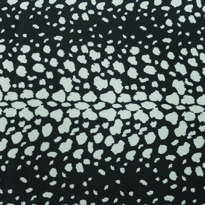 Abstract Dots White and Black Background Charmeuse Polyester Fabric Beach unclassified dresses