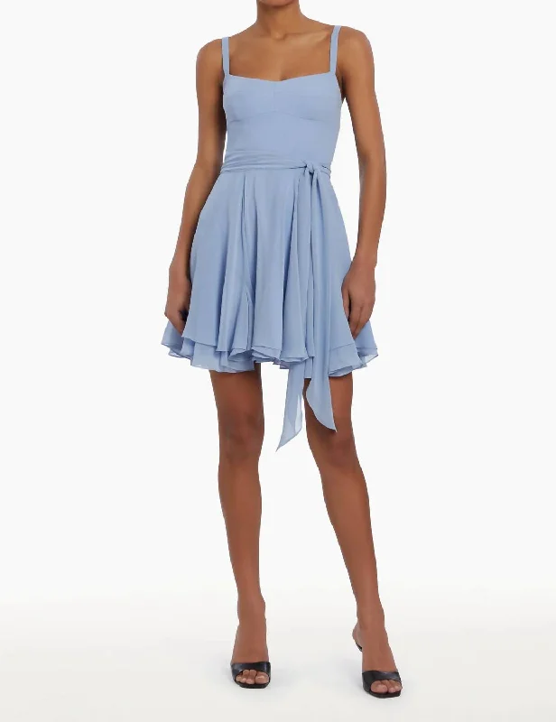 Anais Dress In Light Blue Off-shoulder unclassified dresses