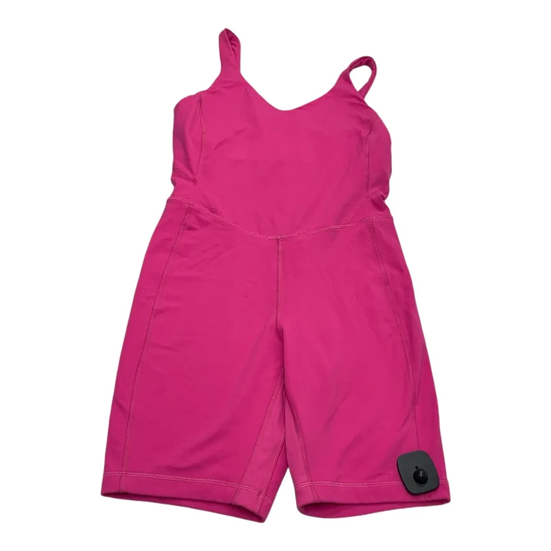 Athletic Dress By Lululemon In Pink, Size: M Printed unclassified dresses