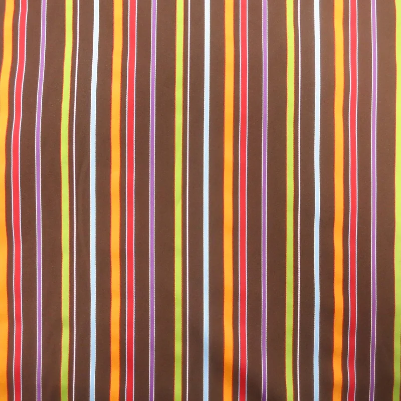 Brown Multi-Colored Stripe 100% Fine Cotton Fabric Striped unclassified dresses