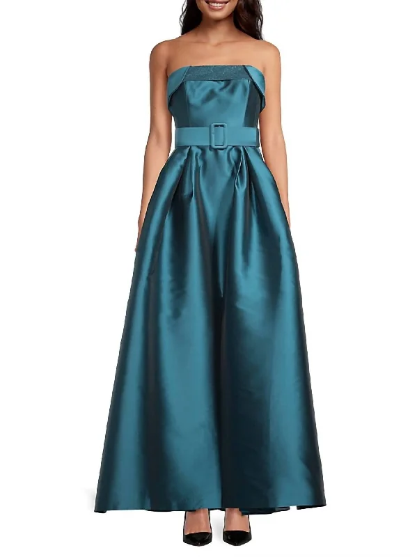 Ceri Gown In Deep Teal High-end unclassified dresses