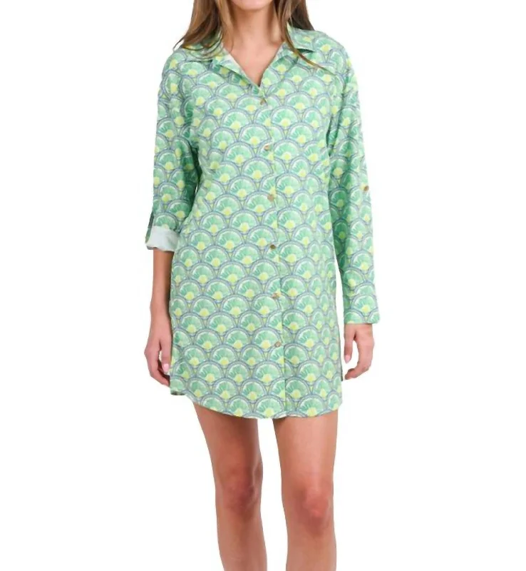 Classic Cover Up In Deco Palm Preppy unclassified dresses