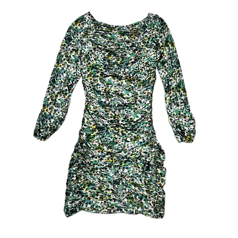 Dress Designer By Diane Von Furstenberg In Black & Green, Size: M Minimalist unclassified dresses