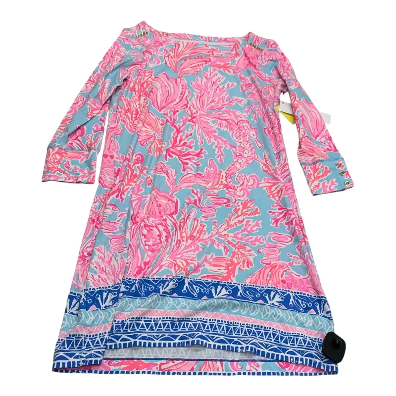 Dress Designer By Lilly Pulitzer In Blue & Pink, Size: S Plus size unclassified dresses