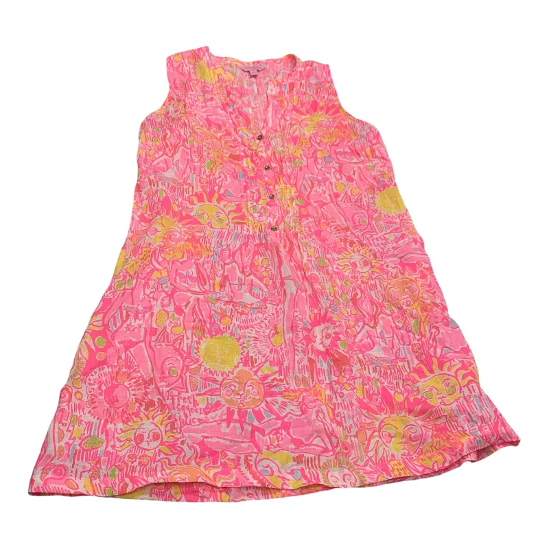 Dress Designer By Lilly Pulitzer In Orange & Pink, Size: M Fashionable unclassified dresses