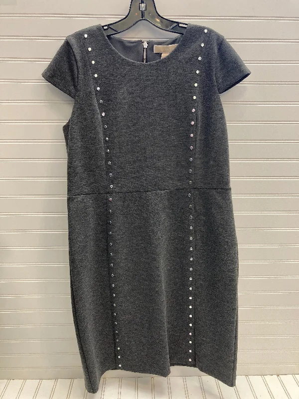 Dress Work By Michael By Michael Kors In Grey, Size: 12 Neutral tone unclassified dresses