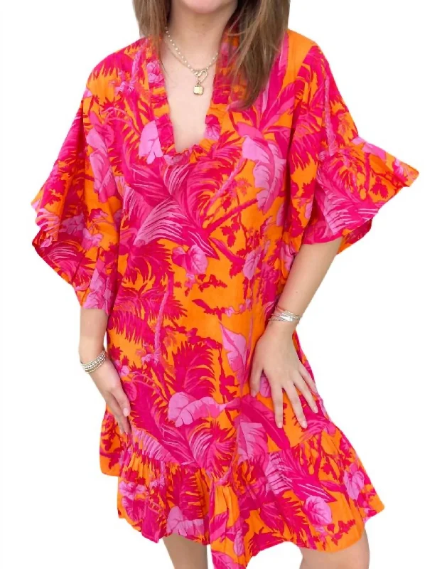 Fanta Sunshine Dress In Orange/pink Anniversary unclassified dresses