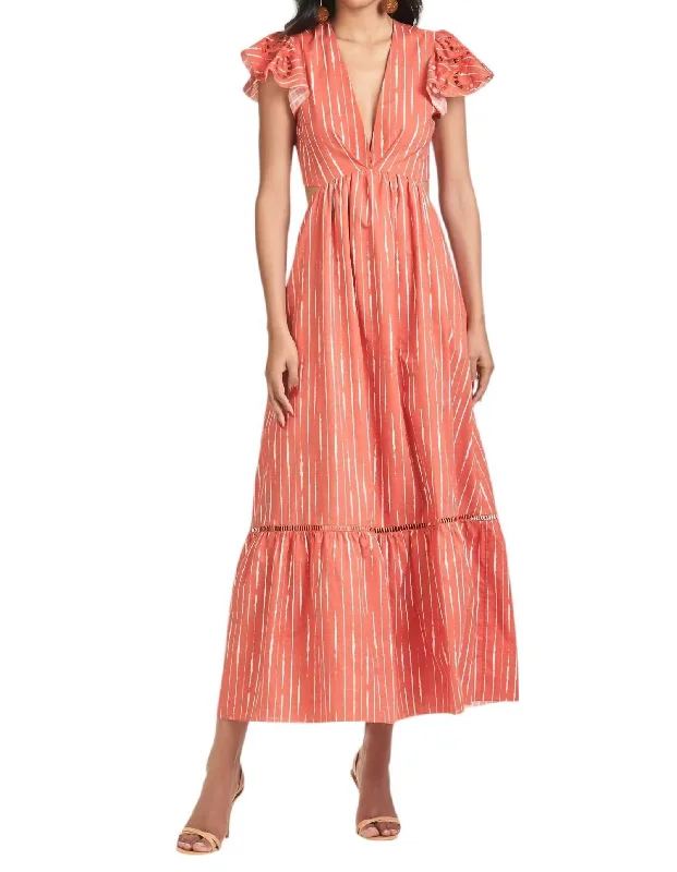 Georgia Dress In Orange/shibori Stripe Club unclassified dresses