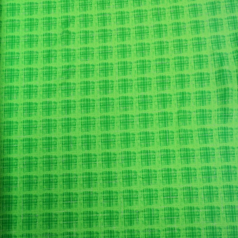 Green Squares on Neon Green Background Printed Spandex Stretch Fabric Discounted unclassified dresses