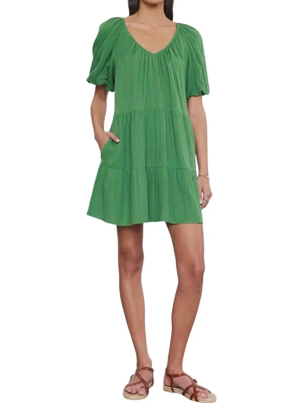 Helena Gauze Dress In Grass Trendy new unclassified dresses